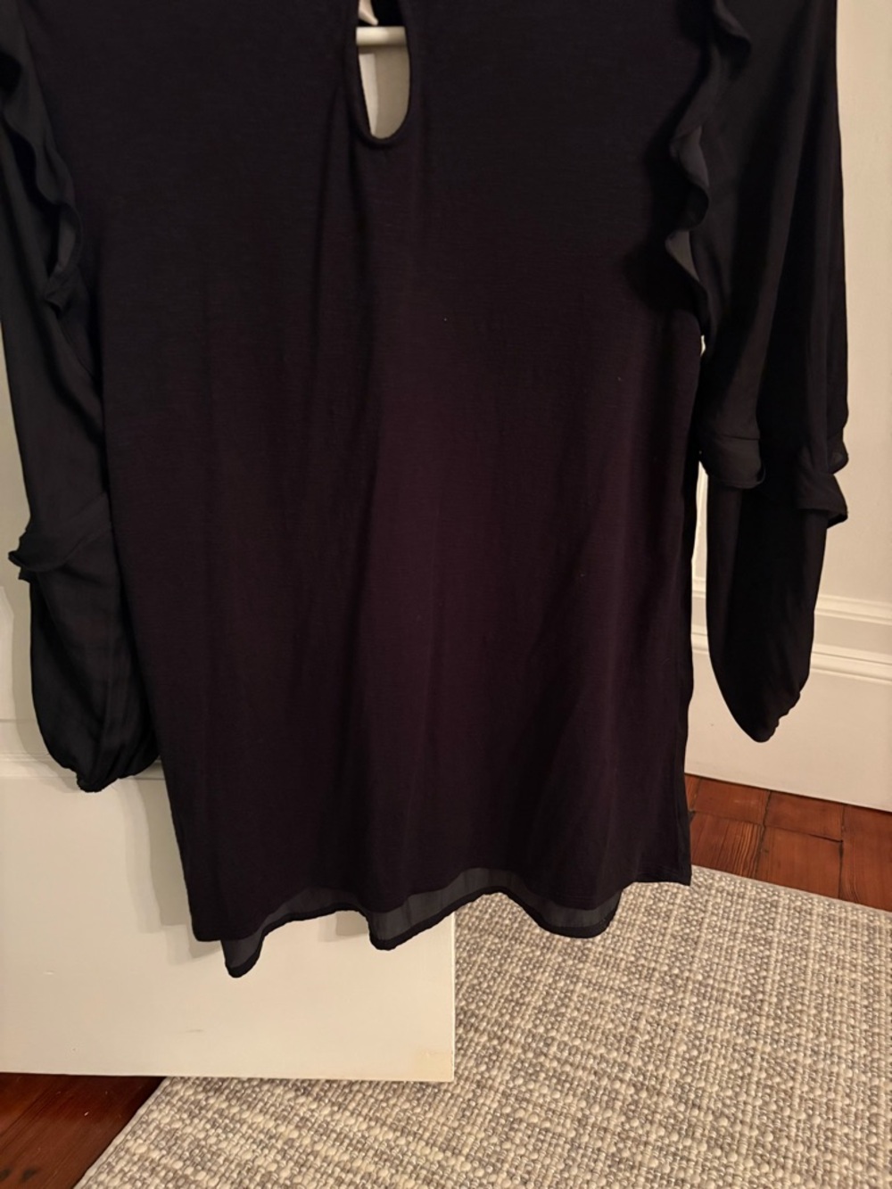 dolan Black Ruffle Blouse - Picture 2 of 3